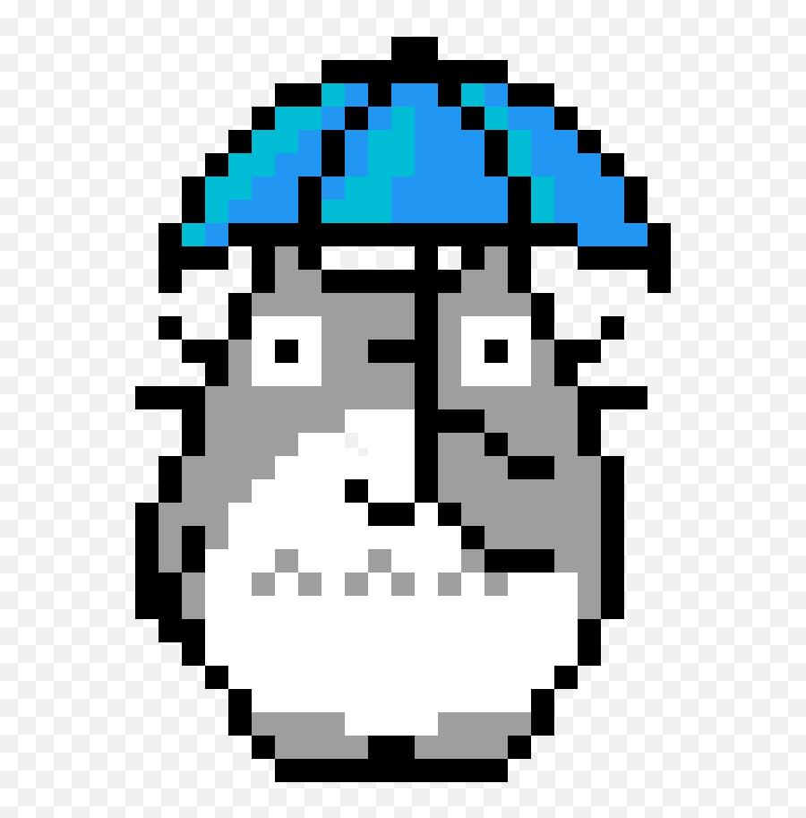 My Neighbor Totoro - Totoro Pixel Art Png Emoji,Totoro Png