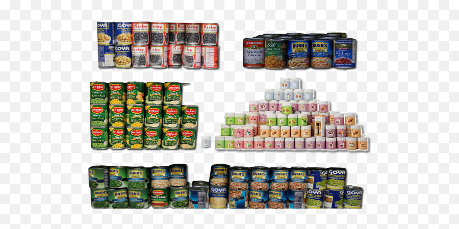 Download Supermarket Shelf Canned Foods - Food On Shelf Png Emoji,Food Transparent Background