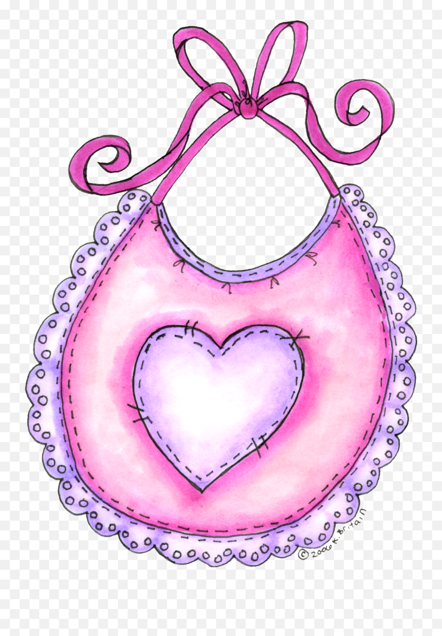 Pink Bib Baby Scrapbook Embroidery Designs Cute Clipart - Girly Emoji,Dictionary Clipart