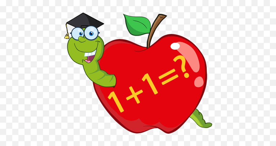 Kindergarten Math Png U0026 Free Kindergarten Mathpng - Book Worm And Apple Emoji,Addition Clipart