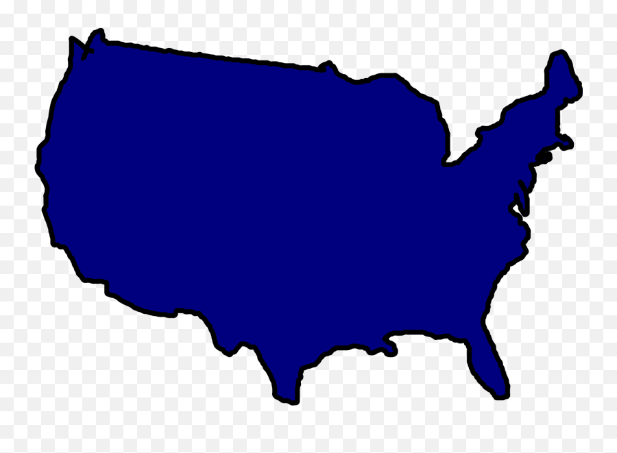 Map Outline Color - Outline Clipart Us Map Emoji,Us Map Png