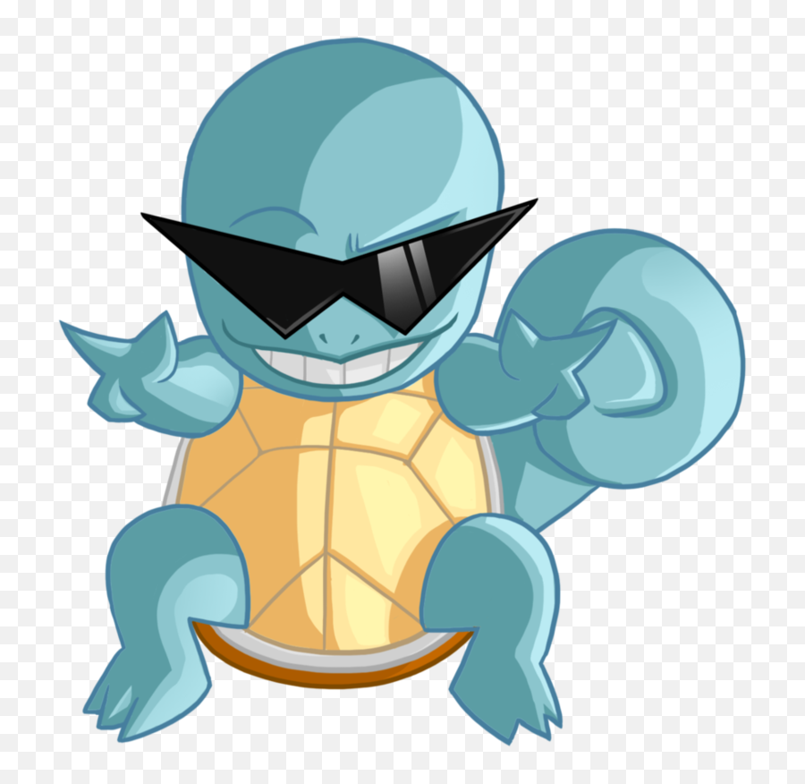 Squirtle With Shades Transparent - Squirtle Squad Transparent Emoji,Squirtle Png