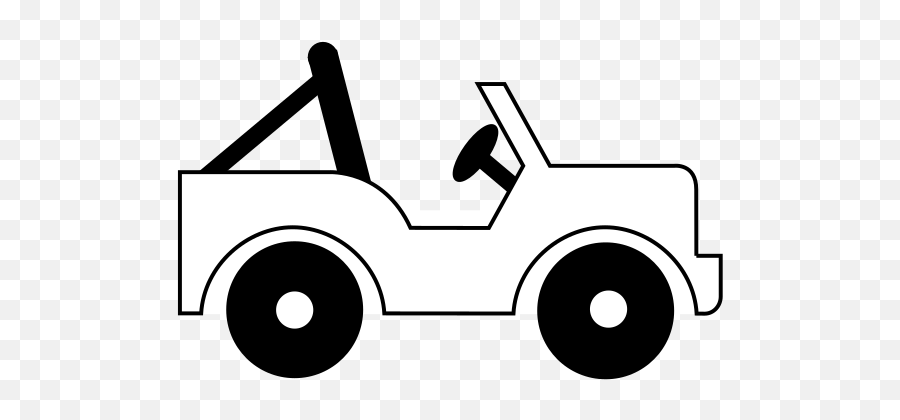 Black White Jeep Clip Art At Clker - Black And White Clip Art Of Jeep Emoji,Jeep Clipart