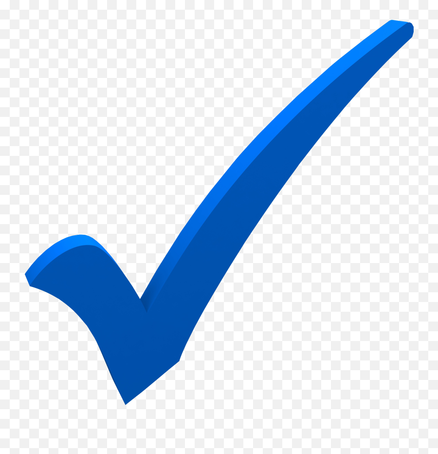 Blue Tick Images Png Transparent Png - Blue Check Mark 3d Emoji,Checkmark Png
