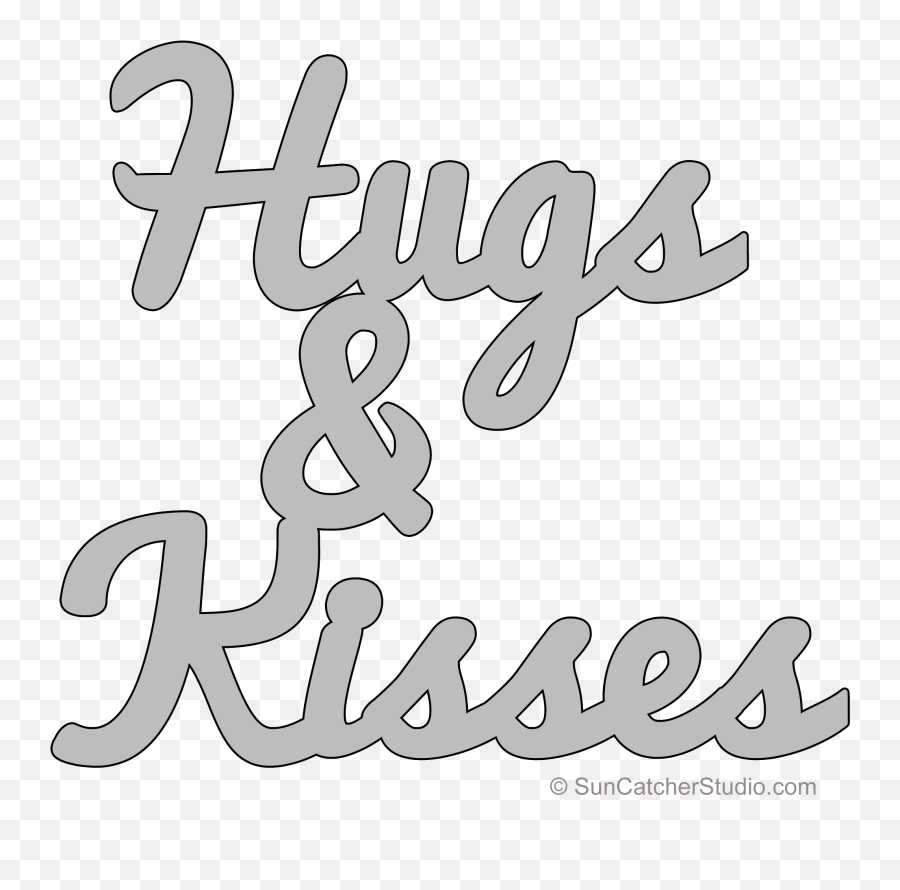 Hugs Kisses Pattern Template Stencil Emoji,Trick Or Treat Word Clipart