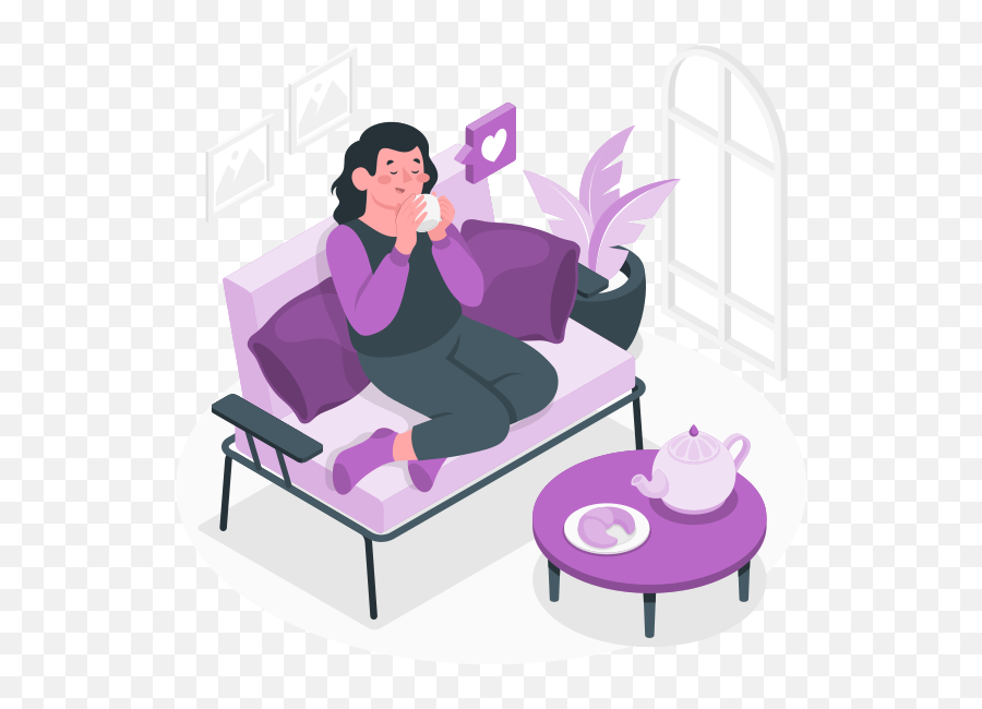 Drinking Tea Customizable Isometric Illustrations Amico Style Emoji,Relaxing Clipart