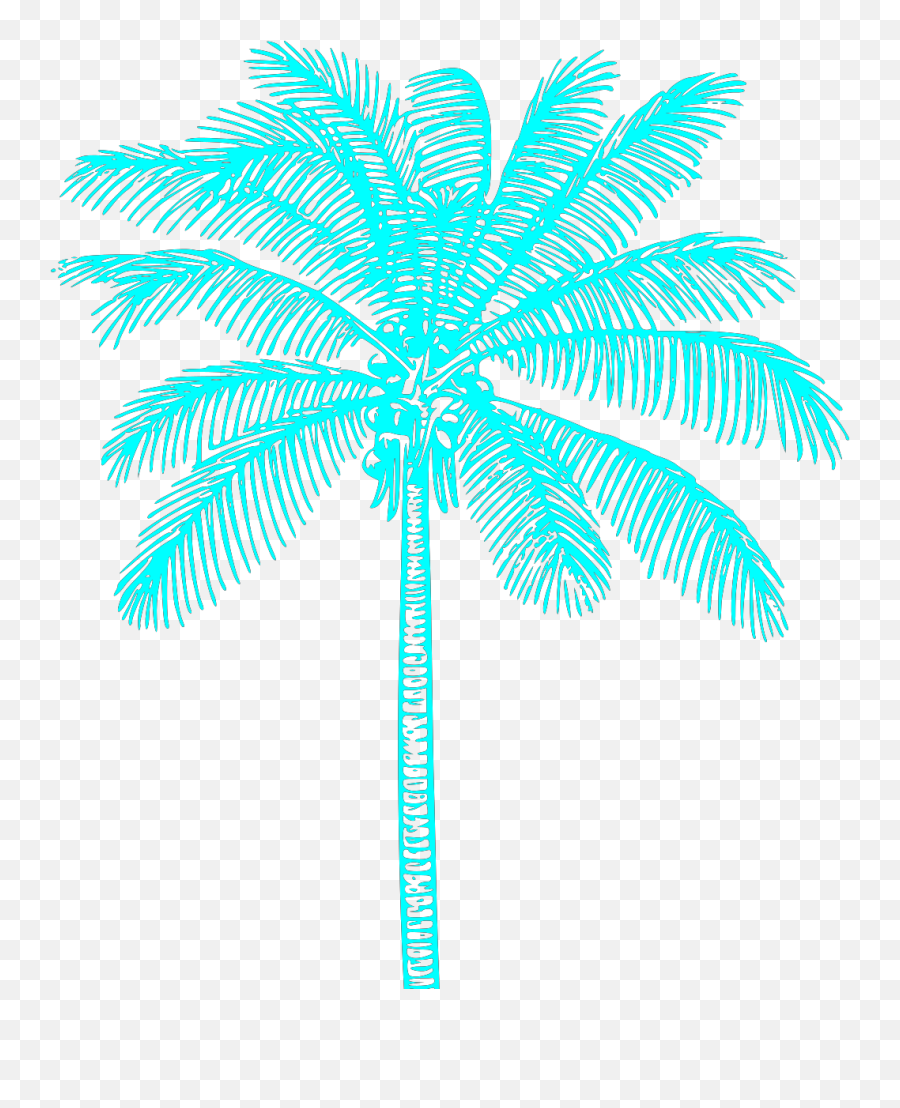 Blue Palm Tree Svg Vector Blue Palm Tree Clip Art - Svg Clipart Emoji,Palm Tree Png Transparent