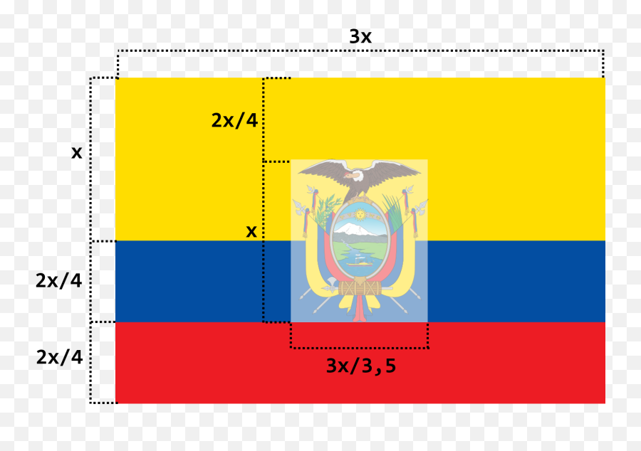 Medidas De La Bandera Del Ecuador - Ecuador Flag Full Size Emoji,Ecuador Flag Png