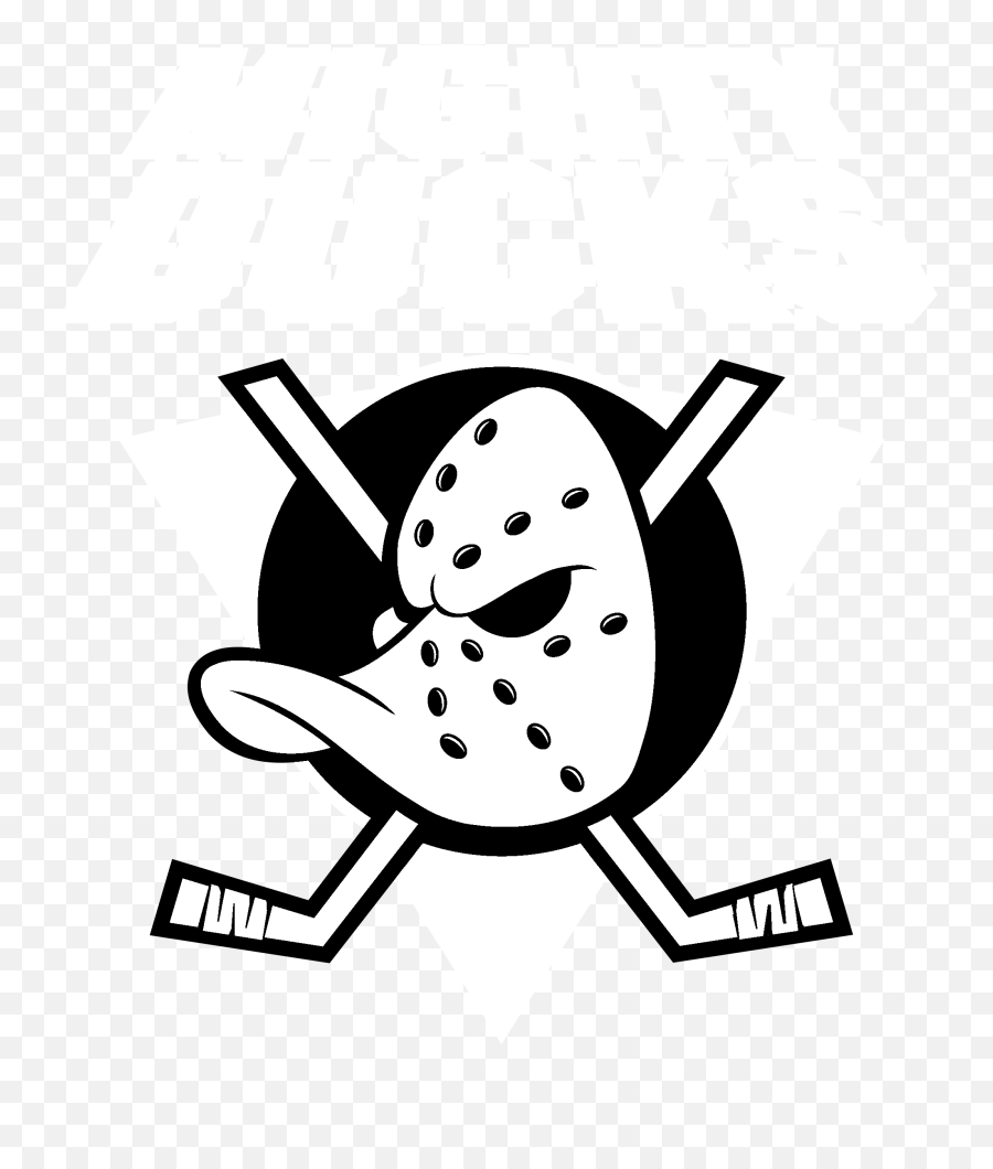 Black And White - Anaheim Logo Mighty Ducks Emoji,Anaheim Ducks Logo