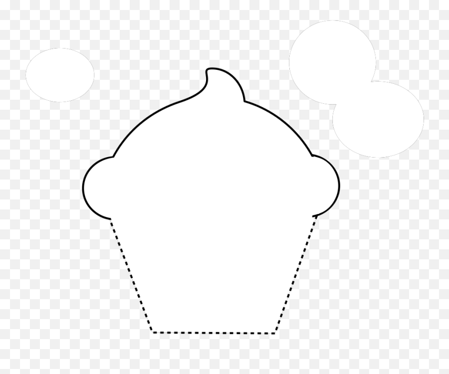 Black And White Cupcake Svg Clip Arts Download - Download Dot Emoji,Cupcake Clipart Black And White