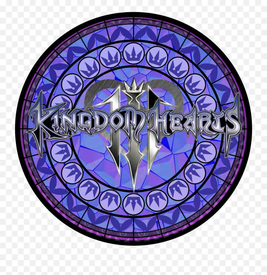 Stained Glass Kingdom Hearts 3 - Kingdom Hearts 3 Emoji,Kingdom Hearts 3 Logo