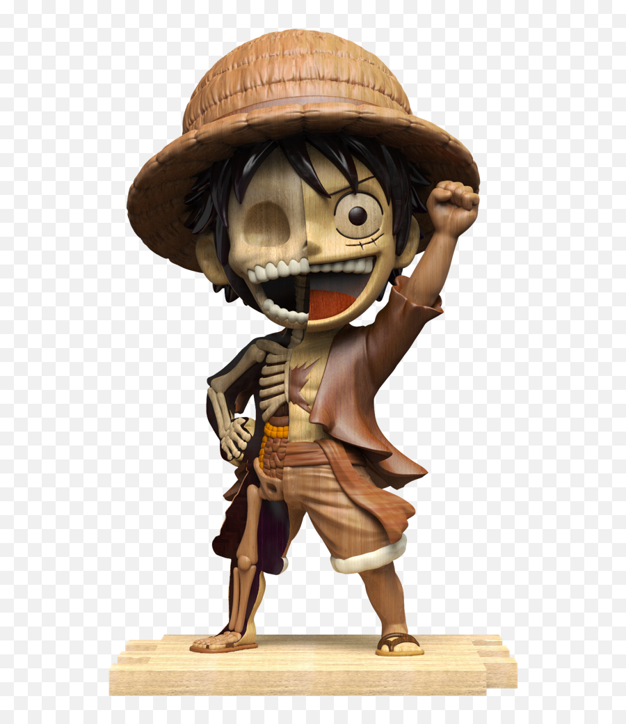 Woodworked Dissected Luffy - Xxray Plus Luffy Emoji,Luffy Png