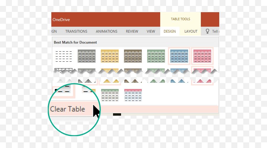 Change The Look Of A Table - Powerpoint Change Appearance Of Table In One Click Powerpoint Emoji,Table Transparent Background