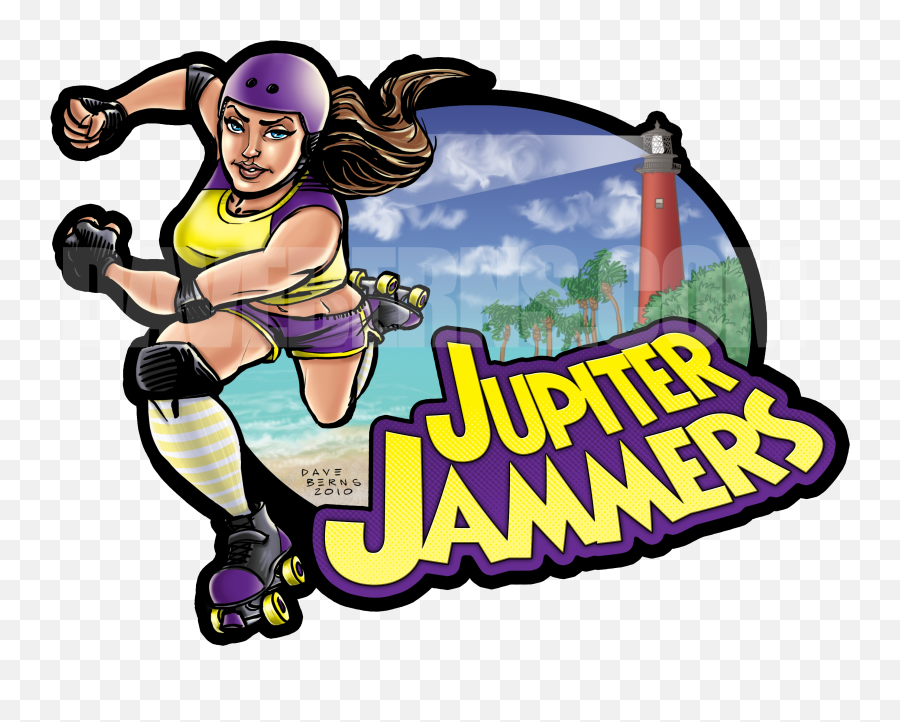 Jupiter Jammers Wftda Roller Derby Team Mascot U0026 Logo - Roller Derby Emoji,Jupiter Clipart