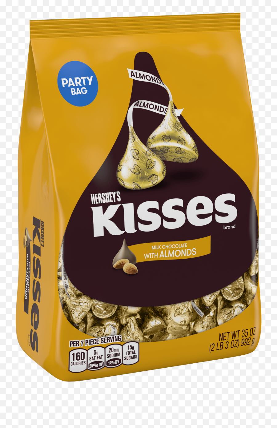 Hersheys Kisses Milk Chocolate Candy - Kisses Milk Chocolate With Almonds Emoji,Hershey Kisses Logo