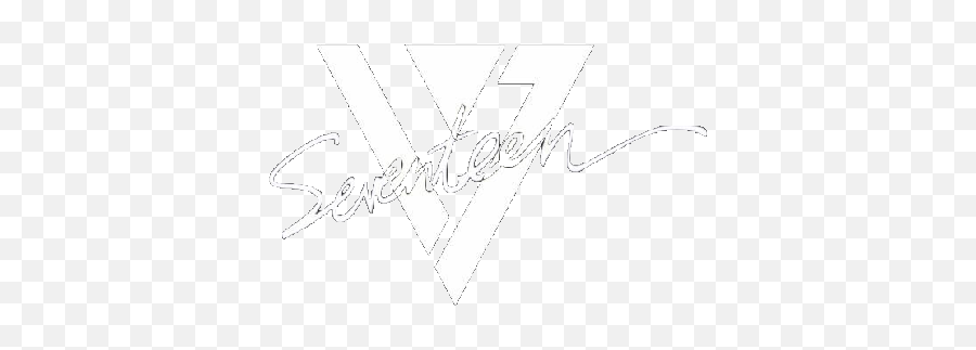 Seventeen Logo White Kpop Sticker - Kpop Seventeen Logo Font Emoji,Seventeen Logo