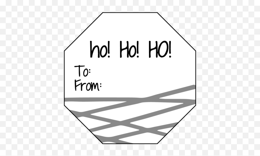 Ho Ho Christmas Gift Tag - Template Printable Template Christmas Tags Black And White Emoji,Gift Tag Png