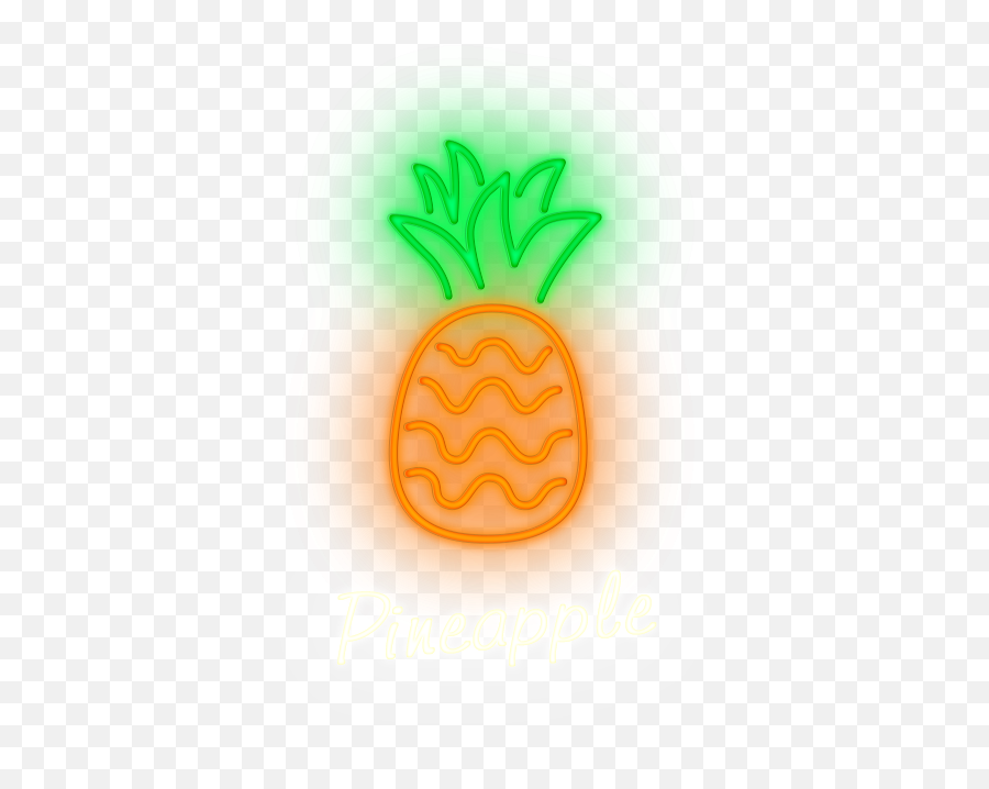 Pineapple Transparent Neon - Neon Pineapple Png Emoji,Pineapple Transparent