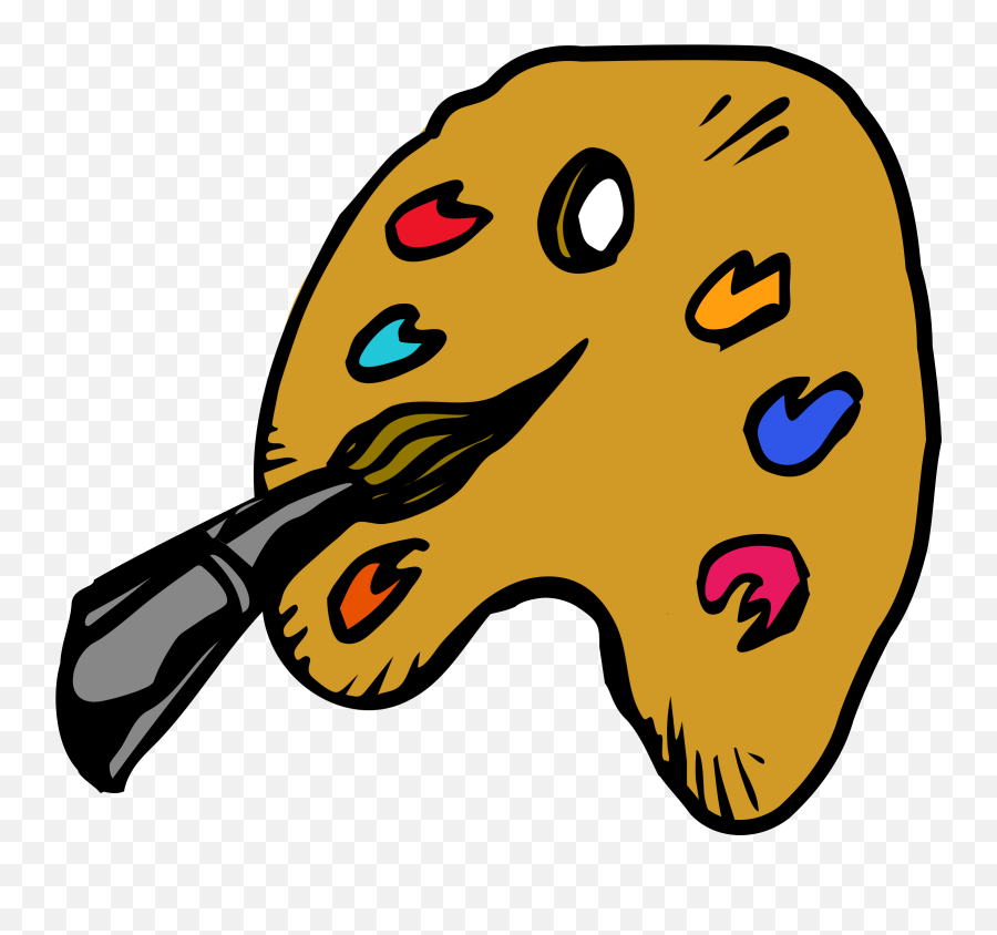 Paintbrush And Palette Clipart Emoji,Paintbrush Clipart