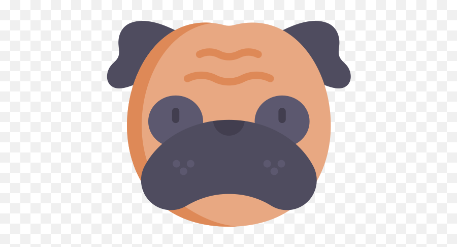 Pug - Free Animals Icons Emoji,Pug Face Png