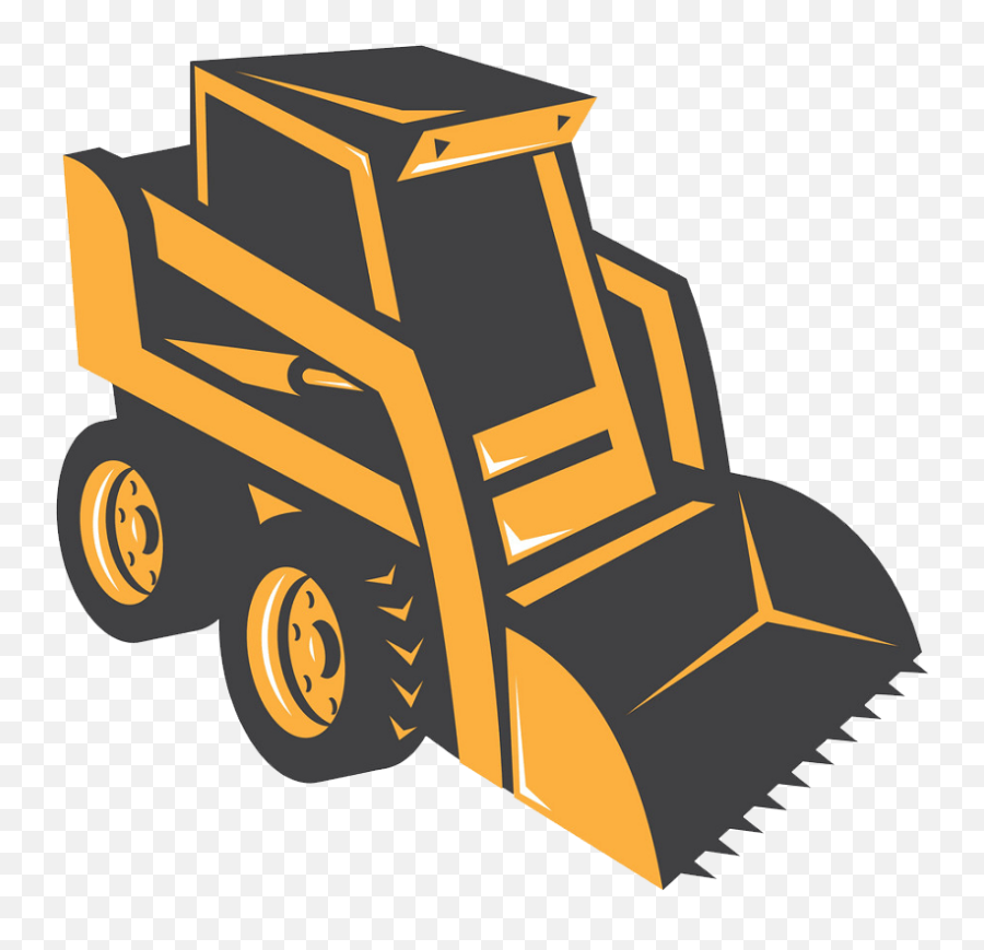 Skid Steer Digger Truck Png Transparent - Clipart World Emoji,Steer Clipart