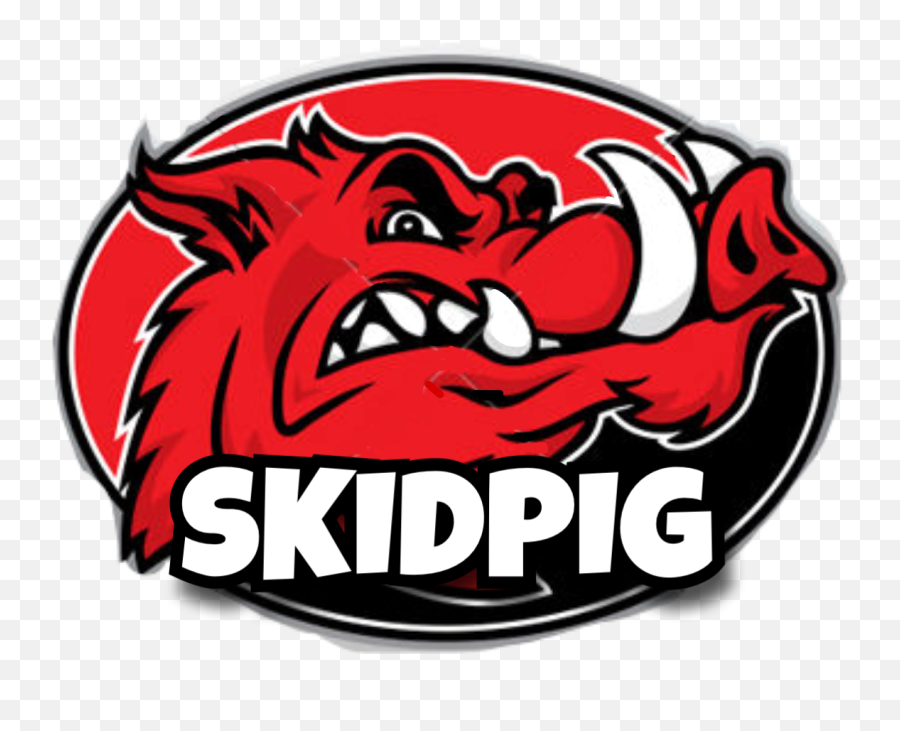 Skidpig Red Pig Logo Sticker - Language Emoji,Pig Logo