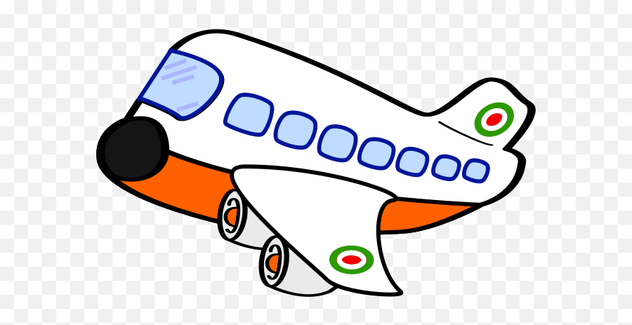Airplane Free Cartoon Plane Clip Art - Cartoon Airplane Clipart Emoji,Plane Clipart