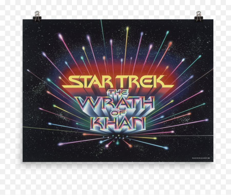 Wrath Of Khan Premium Satin Logo Poster - Fireworks Emoji,Star Trek Logo