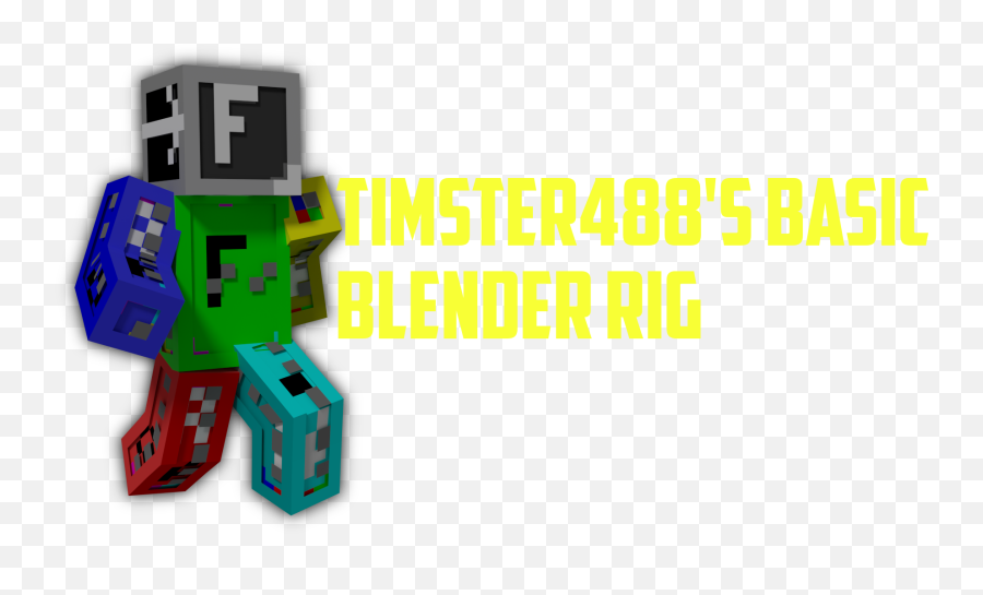 Basic Minecraft Character Rig For - Blender Female Rig Minecraft Emoji,Blender Render Transparent Background