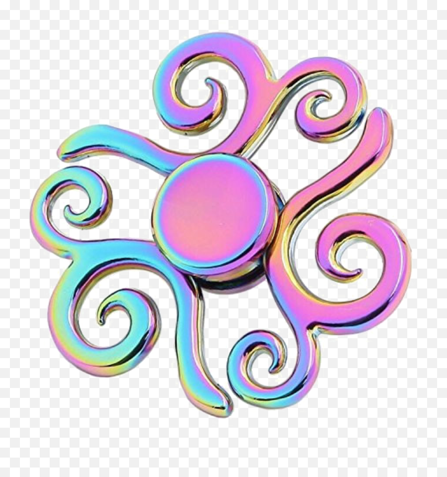 Rainbow Fidget Spinner Png Image With - Design Cool Fidget Spinner Emoji,Rainbow Transparent Background