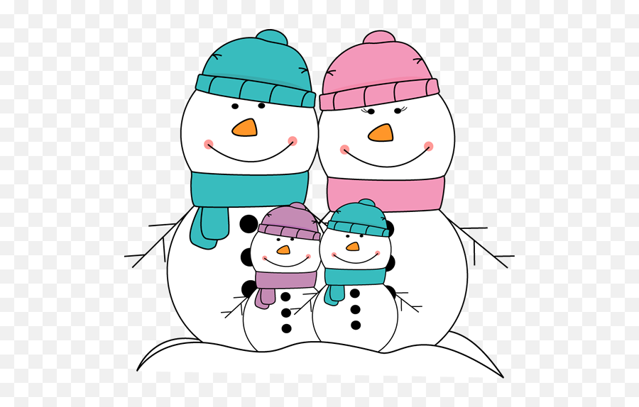 Snowman Family Clip Art - Snowman Family Clipart Emoji,Cute Snowman Clipart