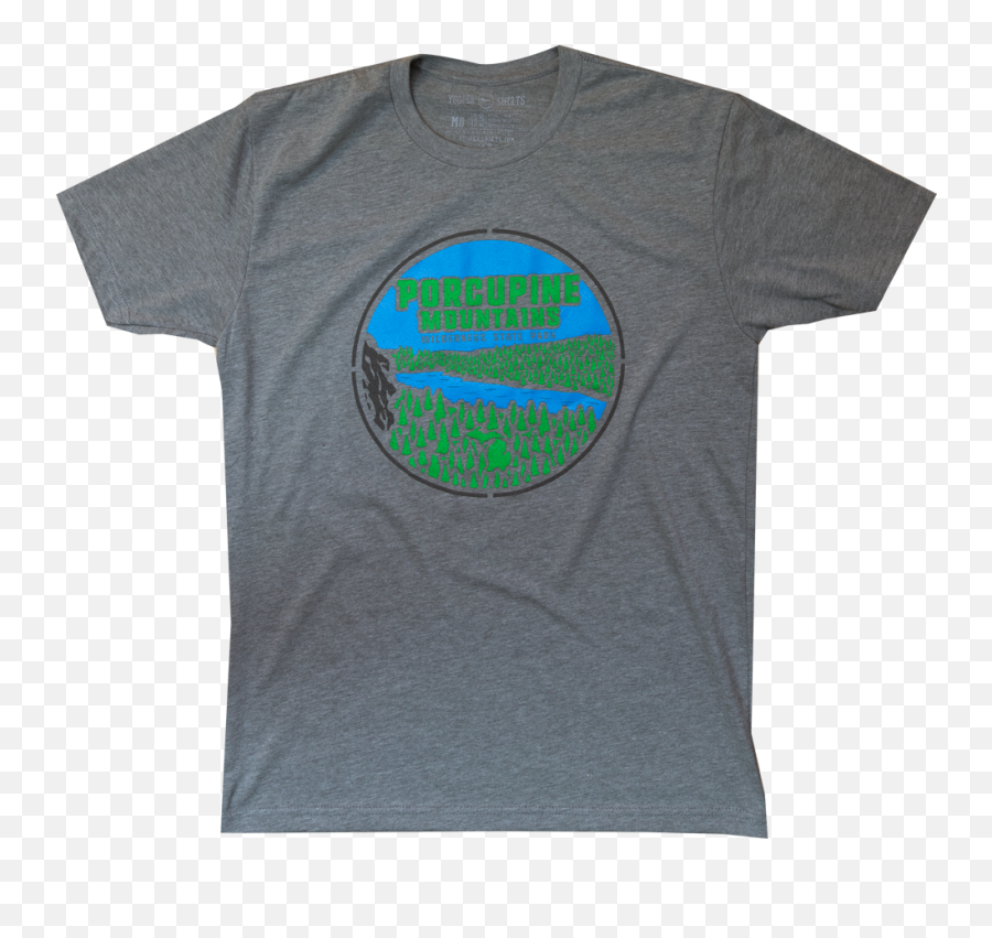 Porcupine Mountains Heather Grey T - Shirt Porcupine Short Sleeve Emoji,Porcupine Clipart