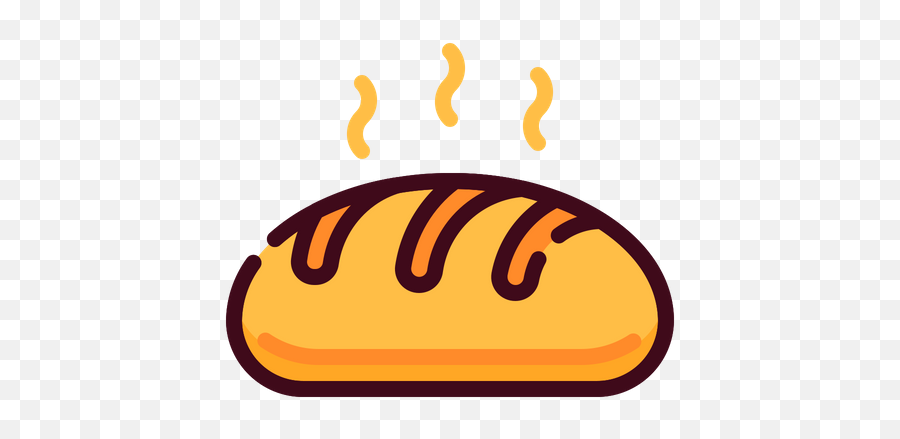 Free Loaf Bread Icon Of Colored Outline Style - Available In Bread Icon Png Emoji,Loaf Of Bread Png
