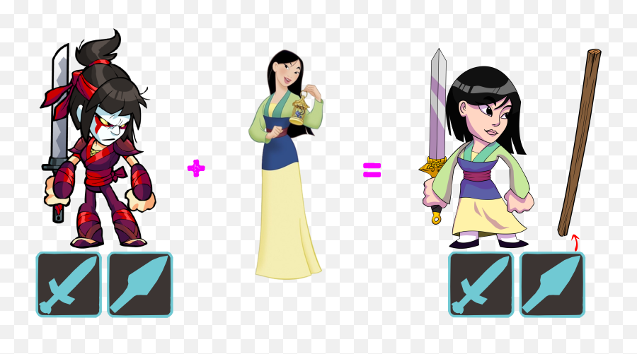 Mulan Crossover Idea The - Brawlhalla Crossover Fan Art Emoji,Mulan Transparent