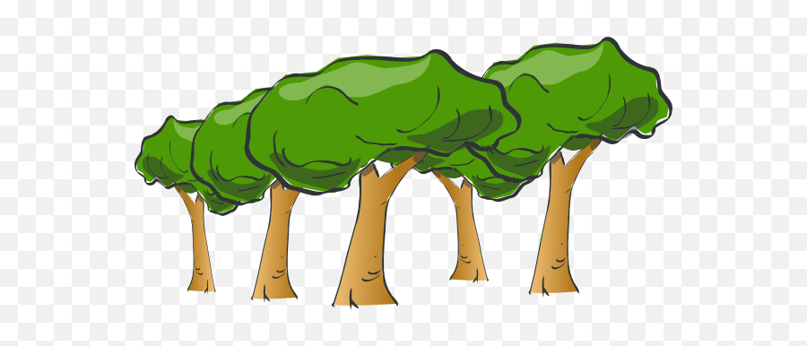 Rainforest Trees Clipart - Forest Trees Png Cartoon Emoji,Trees Clipart