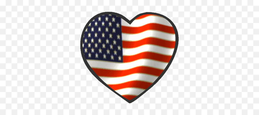 Heart Shaped American Flag - Usa Flag Heart Gif Emoji,Usa Flagge Clipart