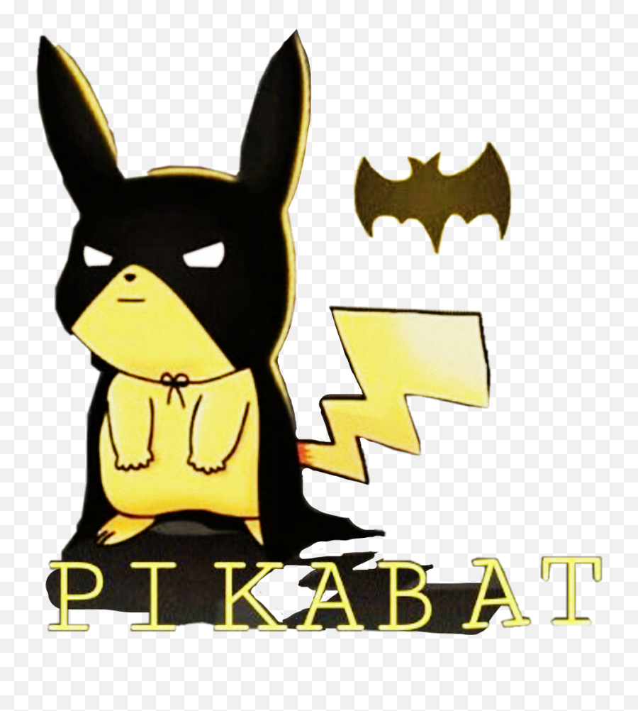 Pikachu Pokemon Batman Mask Word Text Sticker By Judy Emoji,Batman Mask Png