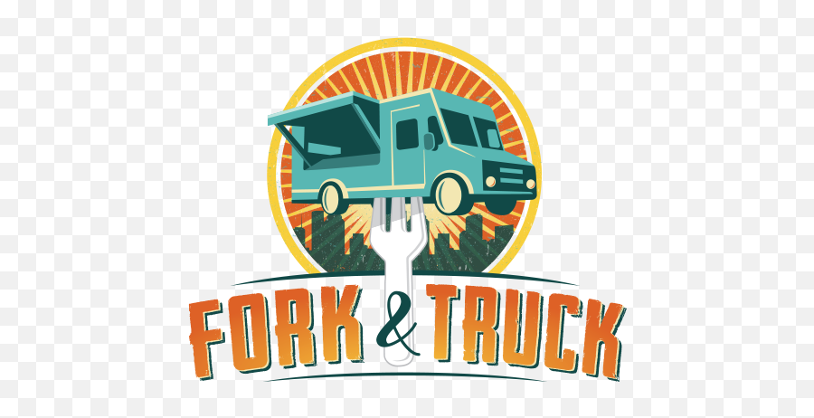 Download Hd Fork U0026 Truck A Houston Food Truck Serving Up - Food Truck Logos Fork Emoji,Truck Logo