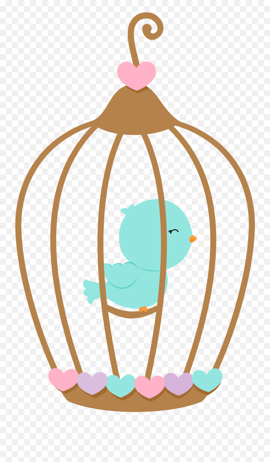 Bird In A Cage Clipart Transparent Png - Cute Bird Cage Clipart Emoji,July Clipart