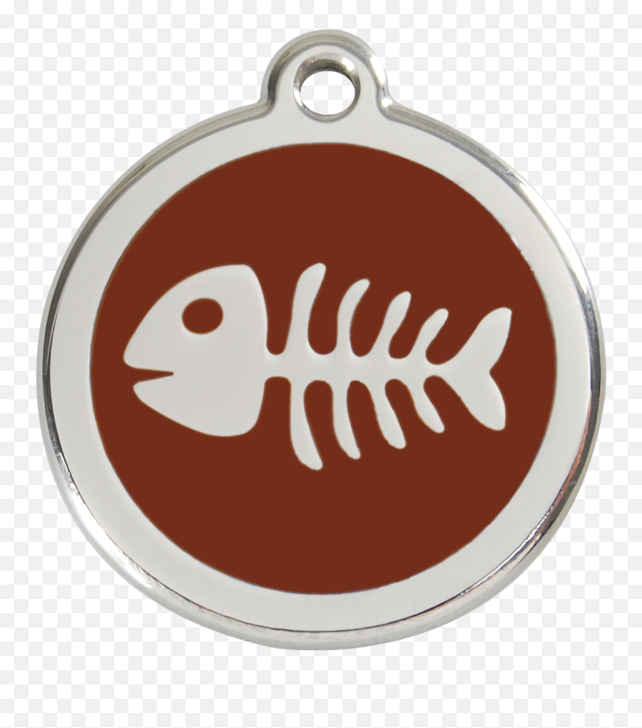 Red Dingo Enamel Tag Fish Bone Brown 01 - Skbr 1skbrs Emoji,Fish Bone Clipart