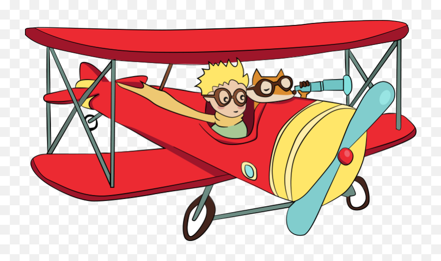 Little Prince Plane Fairy Tale Sticker - Tenstickers Emoji,Avion Clipart