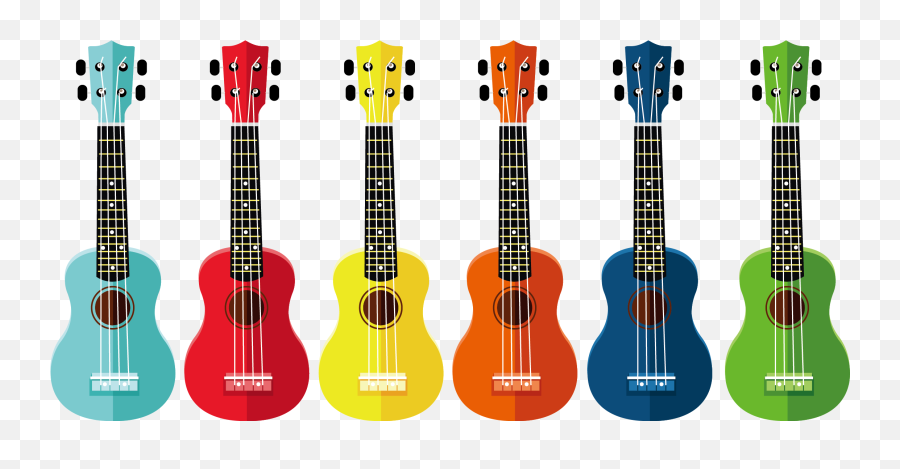 Guitar Clipart Colorful Guitar Picture - Transparent Background Ukulele Clipart Emoji,Guitar Clipart