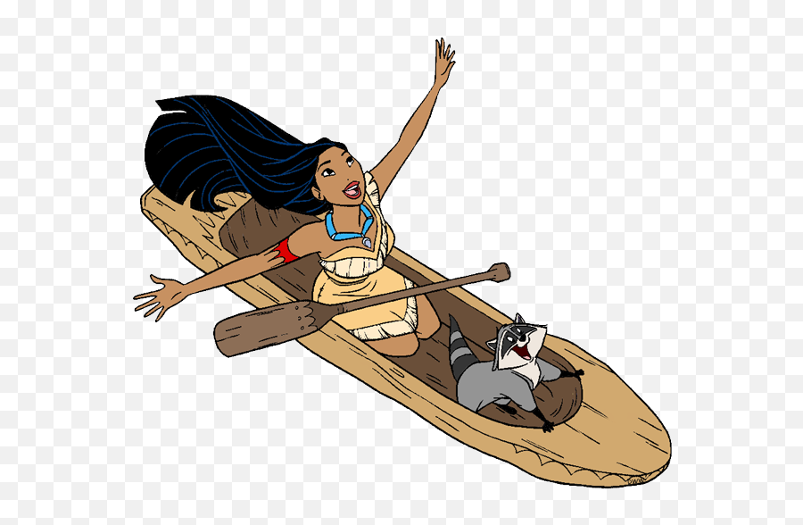 Canoe Clipart Family - Princess Pocahontas In The Boat Disney Emoji,Canoe Clipart