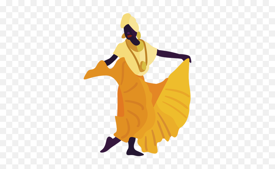 Kwanzaa Character Dancing Woman Yellow - Dancing Yellow Woman Emoji,Kwanzaa Clipart