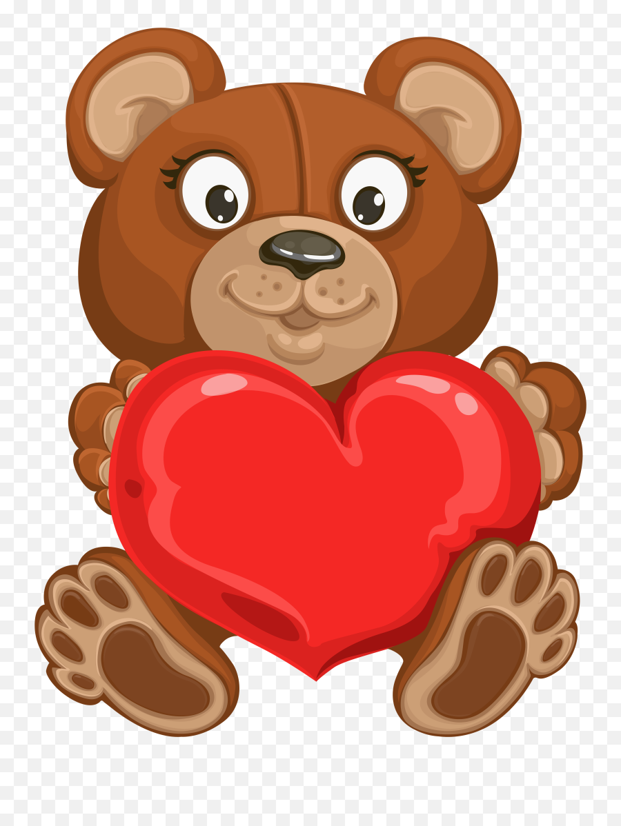 Library Of Clip Art Download Teddy Bear With Heart Png Files - Valentines Bear Transparent Background Emoji,Teddy Bear Clipart