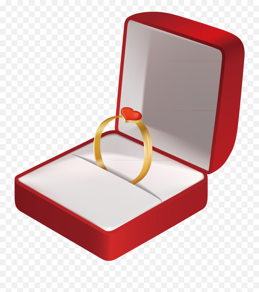 Download Engagement Wedding Jewellery Clip - Wedding Ring Gold Ring With Box Png Emoji,Jewellery Clipart