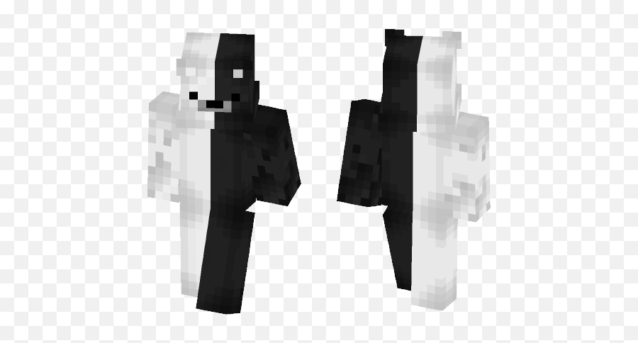 Download Black And White Bear - George Minecraft Skin For Skin Minecraft Black White Emoji,Wynncraft Logo