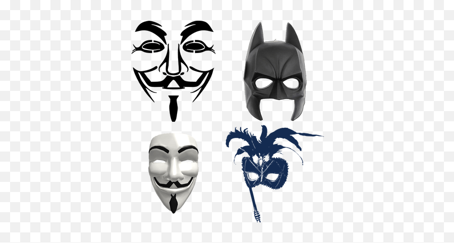 Masks Transparent Png Images - Stickpng Anonymous Maske Png Emoji,Batman Mask Png
