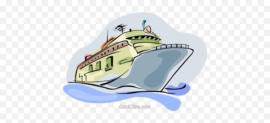 Cruise Ship Royalty Free Vector Clip Art Illustration - Marine Architecture Emoji,Cruise Ship Clipart