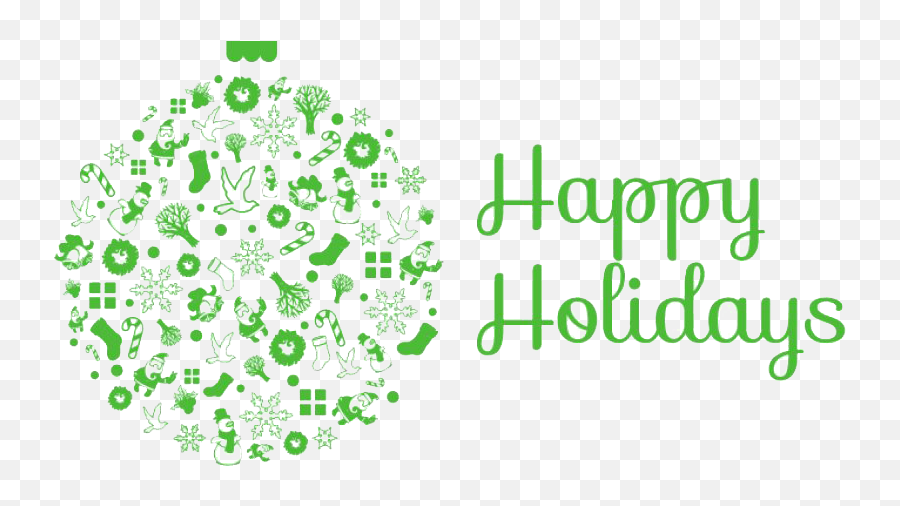 December Happy Holidays Transparent - Printable Happy Birthday Postcard Emoji,Happy Holidays Transparent Background